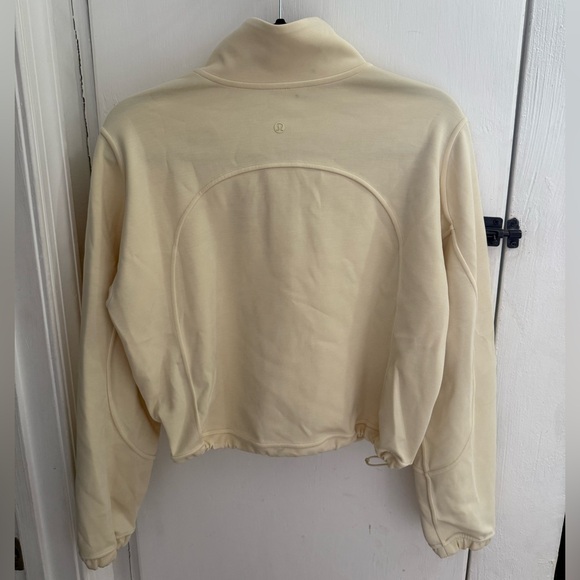 lululemon Brushed Softstreme Half Zip in Buttercream - Picture 3 of 4